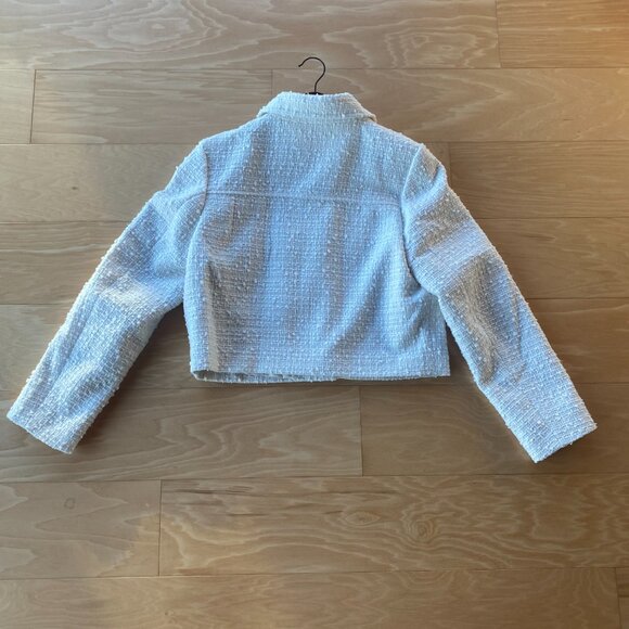 H&M Cropped Tweed Jacket Women NWOT - Picture 4 of 7